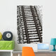 Train Tracks Lightly Covered With Snow Wall Mural