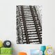 Train Tracks Lightly Covered With Snow Wall Mural