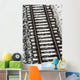 Train Tracks Lightly Covered With Snow Wall Mural