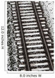Train Tracks Lightly Covered With Snow Wall Mural