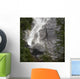 Water Cascading Down The Rock And Forming A Mist Wall Mural