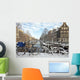 Amsterdam in the Netherlands Covered With Snow Wall Mural