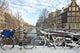 Amsterdam in the Netherlands Covered With Snow Wall Mural
