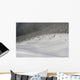 Skiers At The Base Of A Mountain Wall Mural