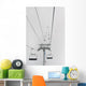 A Chairlift At A Ski Resort Wall Mural