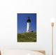 White Lighthouse With A Blue Sky And Wildflowers Wall Mural