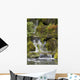 Small Waterfalls Along Moss Covered Rocks Wall Mural