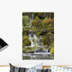 Small Waterfalls Along Moss Covered Rocks Wall Mural