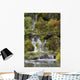 Small Waterfalls Along Moss Covered Rocks Wall Mural