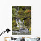 Small Waterfalls Along Moss Covered Rocks Wall Mural