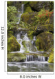 Small Waterfalls Along Moss Covered Rocks Wall Mural