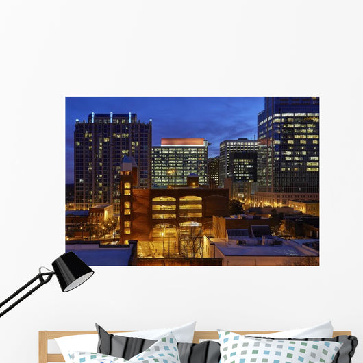 Raleigh North Carolina Night Wall Decal