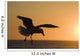 Silhouette Of A Seagull In Flight At Sunset Wall Mural