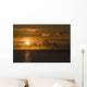 Sun Setting On The Ocean With The Sunlight Reflecting On The Water Wall Mural