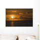 Sun Setting On The Ocean With The Sunlight Reflecting On The Water Wall Mural