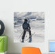 A Skier Pauses On The Trail To Look Out Over The Mountains Wall Mural