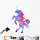 Pink Cosmic Unicorn Silhouette Wall Decal