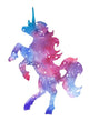 Pink Cosmic Unicorn Silhouette Wall Decal