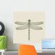 dragonfly on a neutral background Wall Mural