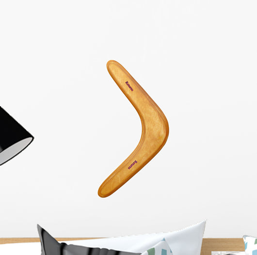 Aussie boomerang natures return ticket in wood Wall Decal