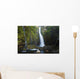 Hawaii, Maui, Nahiku, Woman Standing At Base Of Hanawi Falls Wall Mural