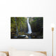 Hawaii, Maui, Nahiku, Woman Standing At Base Of Hanawi Falls Wall Mural