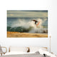 Hawaii, Maui, Makena - Big Beach, Man Skimboarding Shoreline Surf Wall Mural