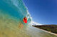 Young Man Boogie Boarding On Beautiful Wave Wall Mural