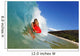 Young Man Boogie Boarding On Beautiful Wave Wall Mural