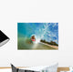 Boogie Boarder Riding Barrel Of Beautiful Wave Wall Mural