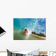 Boogie Boarder Riding Barrel Of Beautiful Wave Wall Mural