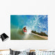 Boogie Boarder Riding Barrel Of Beautiful Wave Wall Mural