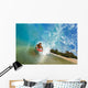 Boogie Boarder Riding Barrel Of Beautiful Wave Wall Mural