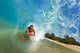 Boogie Boarder Riding Barrel Of Beautiful Wave Wall Mural