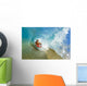 Boogie Boarder Riding Barrel Of Beautiful Wave Wall Mural