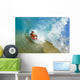 Boogie Boarder Riding Barrel Of Beautiful Wave Wall Mural