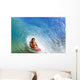 Boogie Boarder Riding Barrel Of Beautiful Wave Wall Mural
