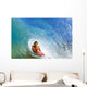 Boogie Boarder Riding Barrel Of Beautiful Wave Wall Mural