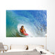 Boogie Boarder Riding Barrel Of Beautiful Wave Wall Mural