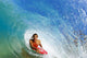 Boogie Boarder Riding Barrel Of Beautiful Wave Wall Mural