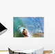 Boogie Boarder Riding Barrel Of Beautiful Wave Wall Mural