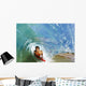 Boogie Boarder Riding Barrel Of Beautiful Wave Wall Mural