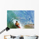 Boogie Boarder Riding Barrel Of Beautiful Wave Wall Mural