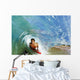 Boogie Boarder Riding Barrel Of Beautiful Wave Wall Mural