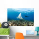 Reef Manta Ray Cruises Over Shallows Off Ukumehame Wall Mural