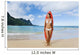 Woman Standing On Beach With Surfboard Wall Mural