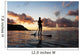 Hawaii, Kauai, Woman Stand Up Paddling In Ocean, Beautiful Sunset Wall Mural