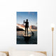Hawaii, Kauai, Woman Stand Up Paddling In Ocean, Beautiful Sunset Wall Mural