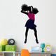 Cheerleader Silhouette Wall Decal