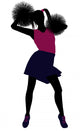 Cheerleader Silhouette Wall Decal